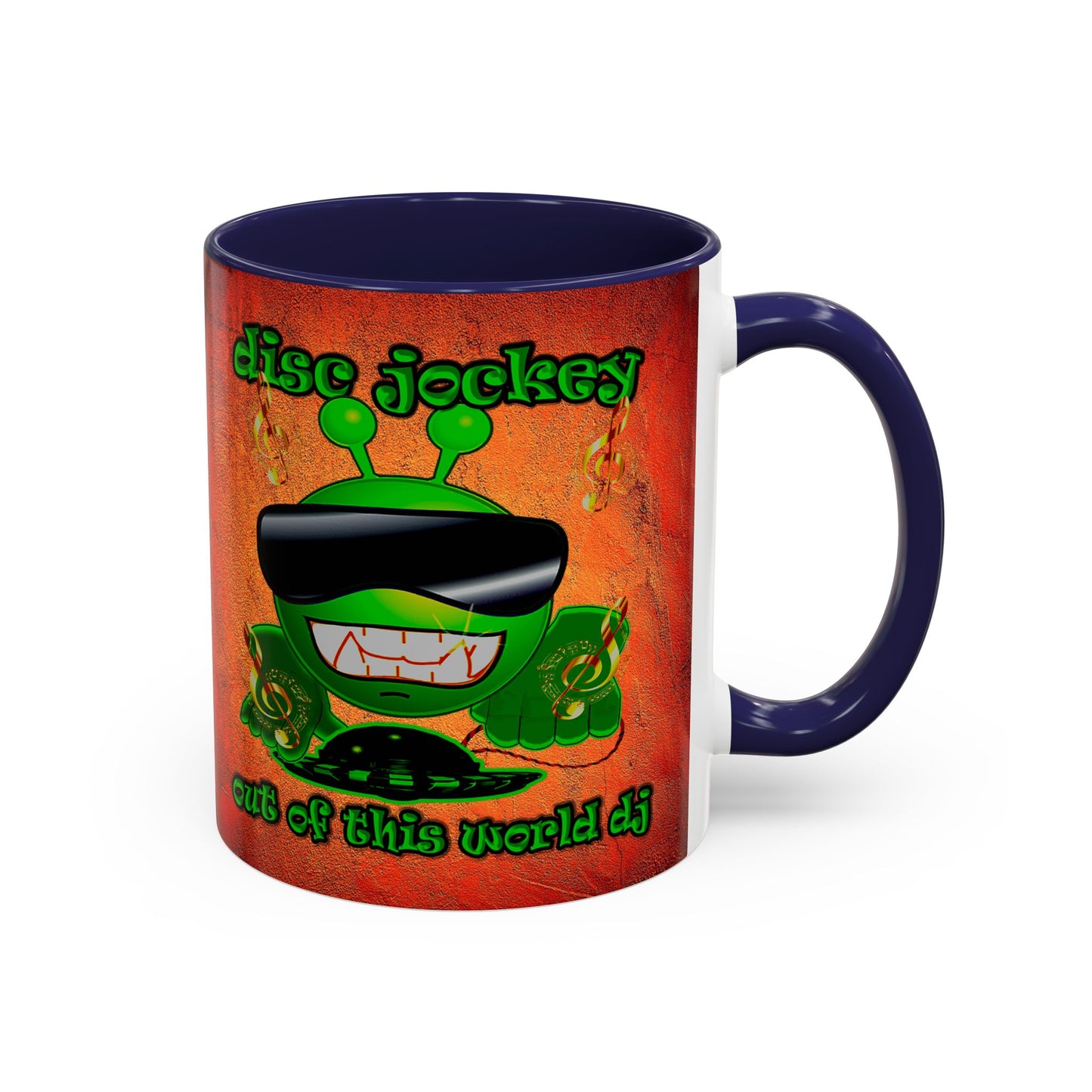 disc jockey - Accent Mug (burnt orange)