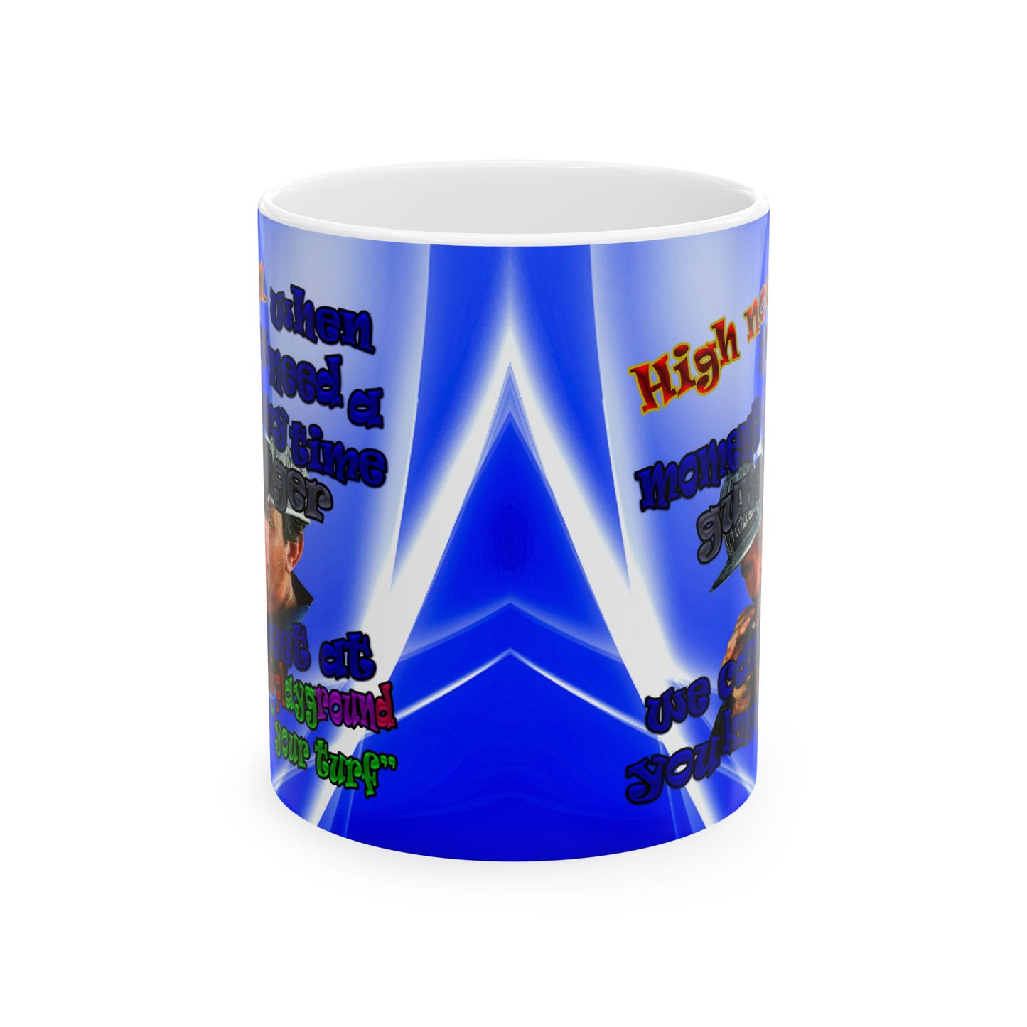 high noon - White Mug (blue-white wave)