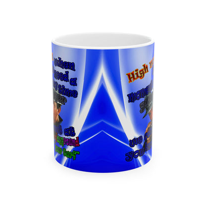high noon - White Mug (blue-white wave)