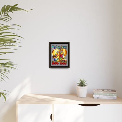 love peace - framed canvas art (grey)