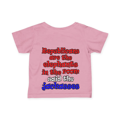 donkeys and elephants - Infant Fine Jersey Tee