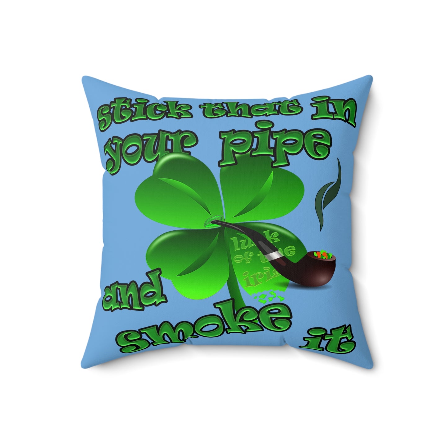 celtics logo - Faux Suede Square Pillow - (light blue)
