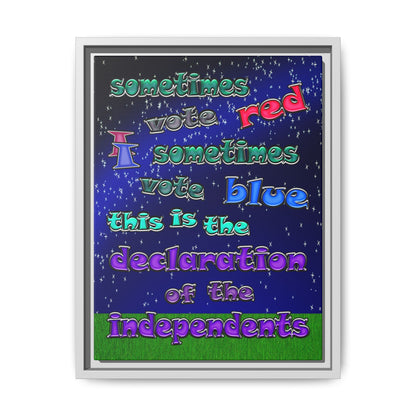 declaration of the independents - framed canvas art ('snoops' background)