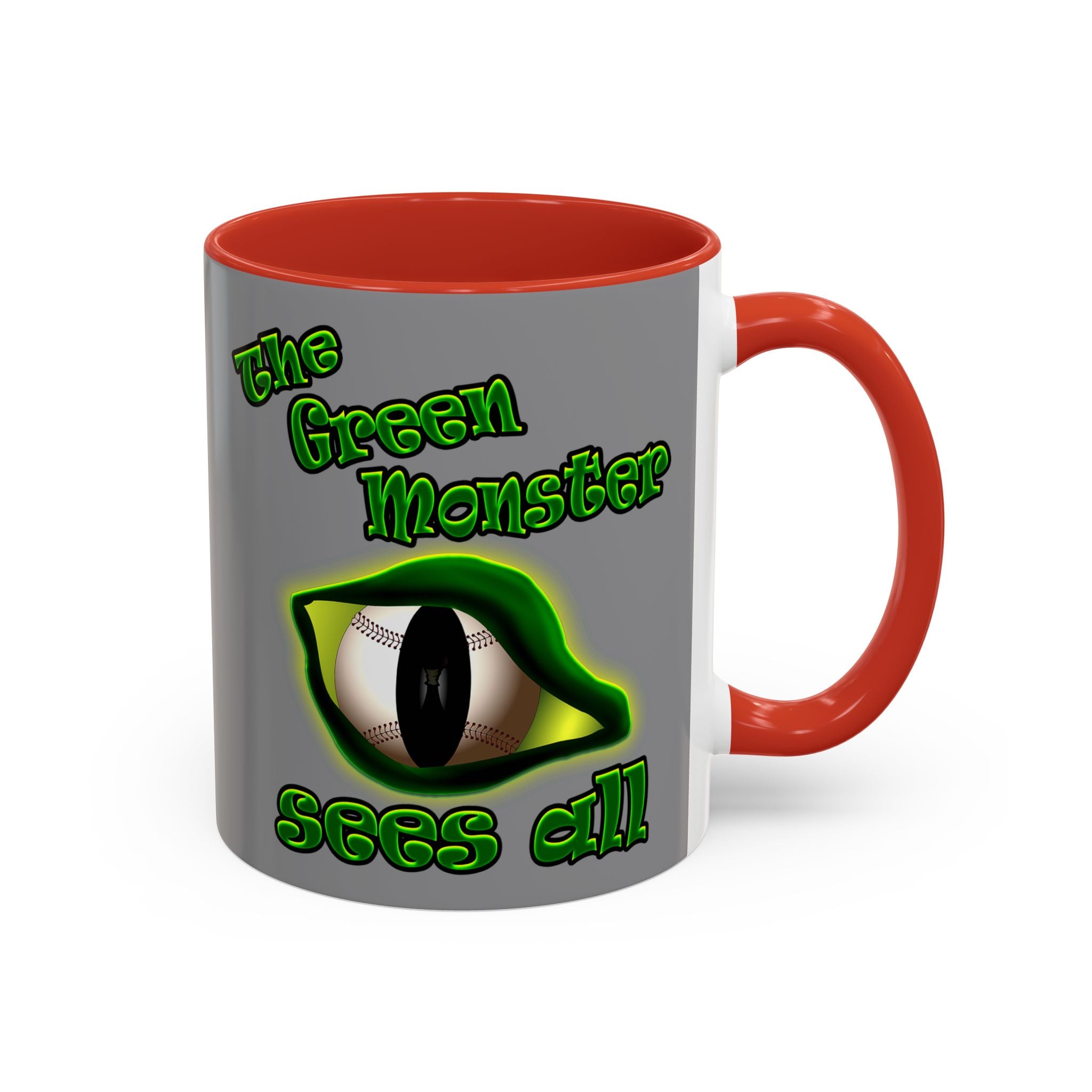 green monster - Accent Mug (grey)