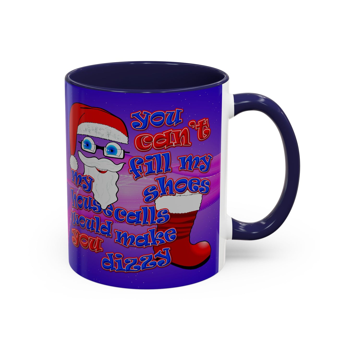 santa's shoes - Accent Mug (purple-pink wave)