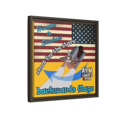 shoot for the stars - framed canvas art (yellow)
