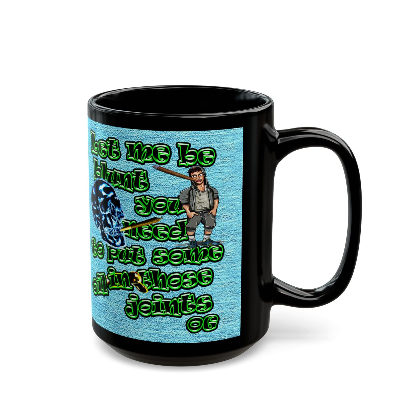 og - Black Mug (faded blue)