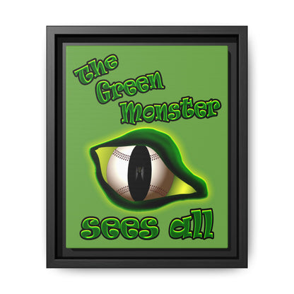 green monster - framed canvas art (green)