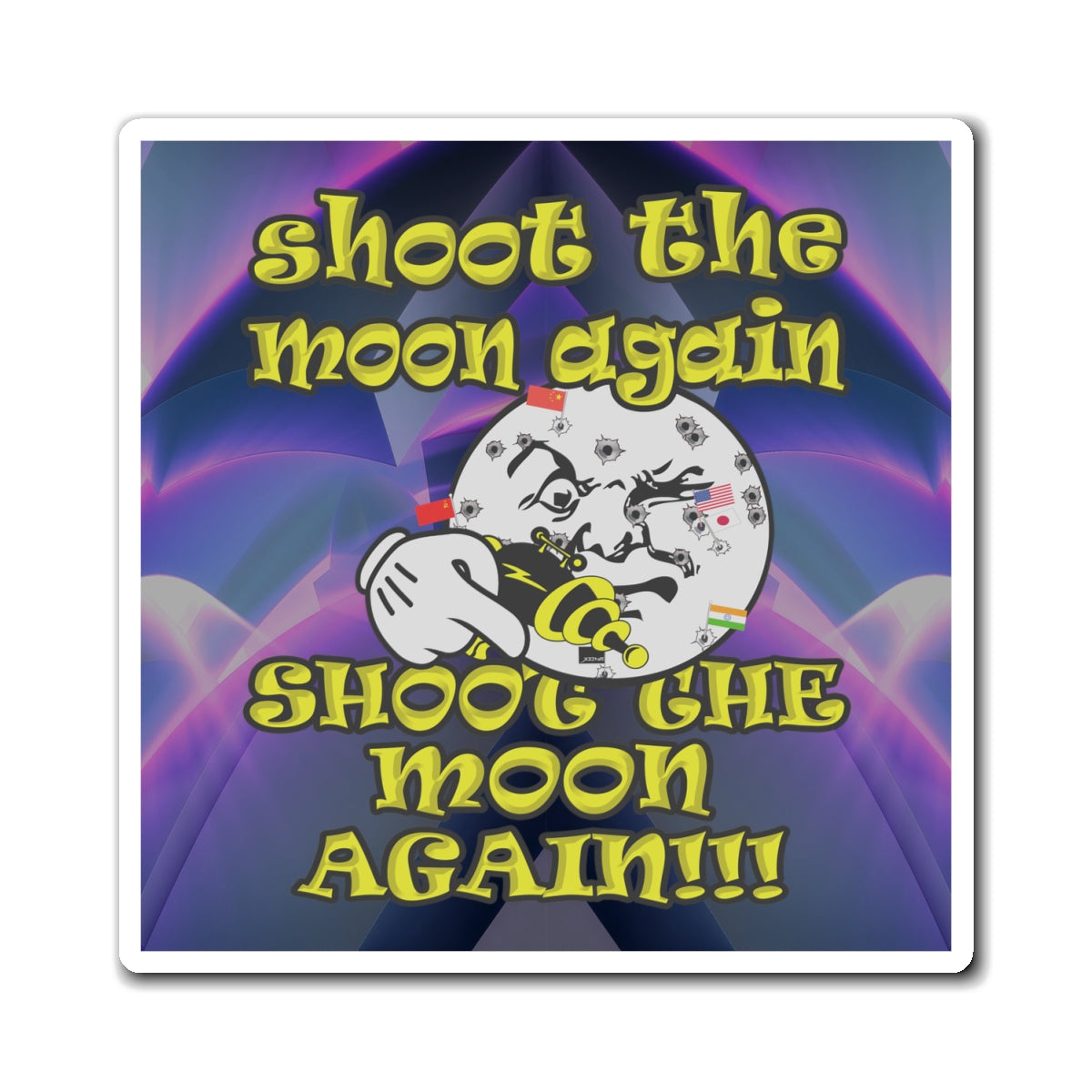shoot the moon again - Magnets - (grey-pink wave)