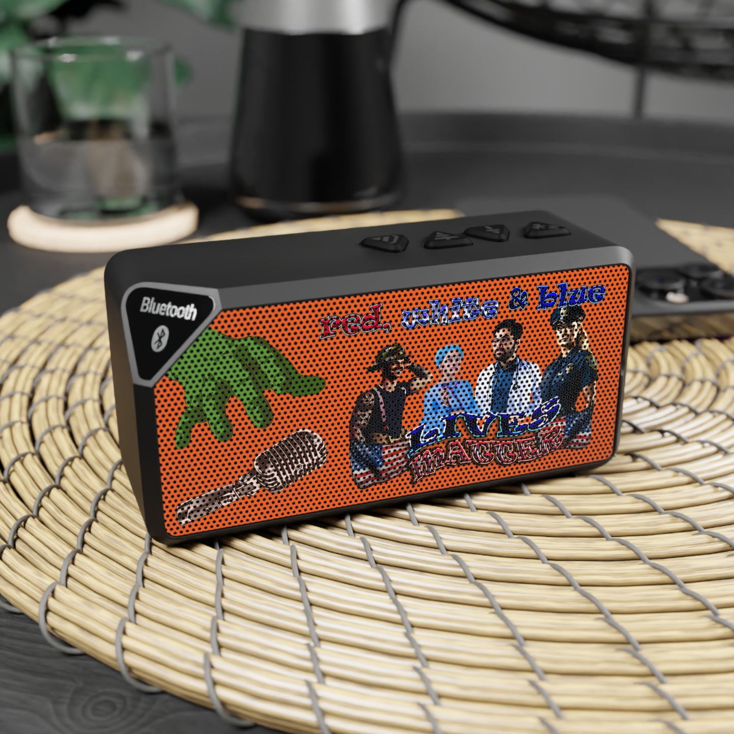 rw&b lives matter - Jabba Bluetooth Speaker (orange)