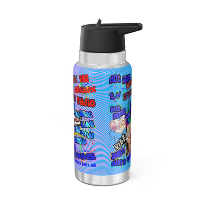 drop the beat - Gator Tumbler, 32oz  (light blue-purple wave)