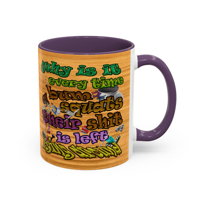 the bum's shit - Accent Mug (butterscotch wood finish)