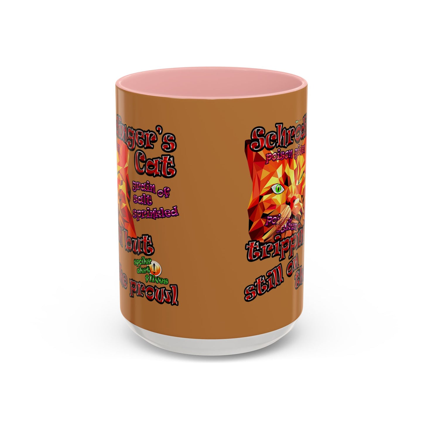 schrodinger's cat - Accent Mug (light brown)