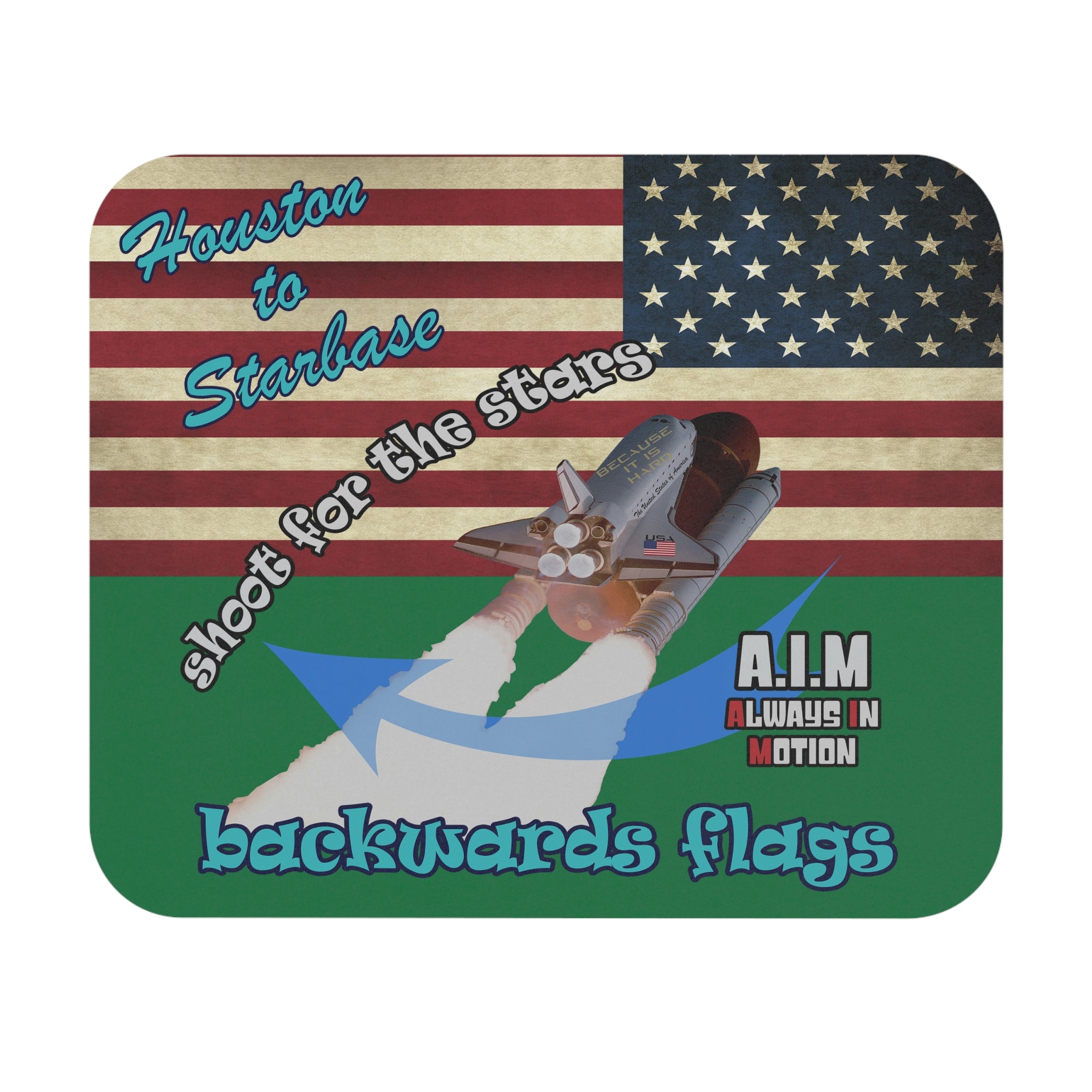 shoot for the stars - Mouse Pad (Rectangle) - (dark green)