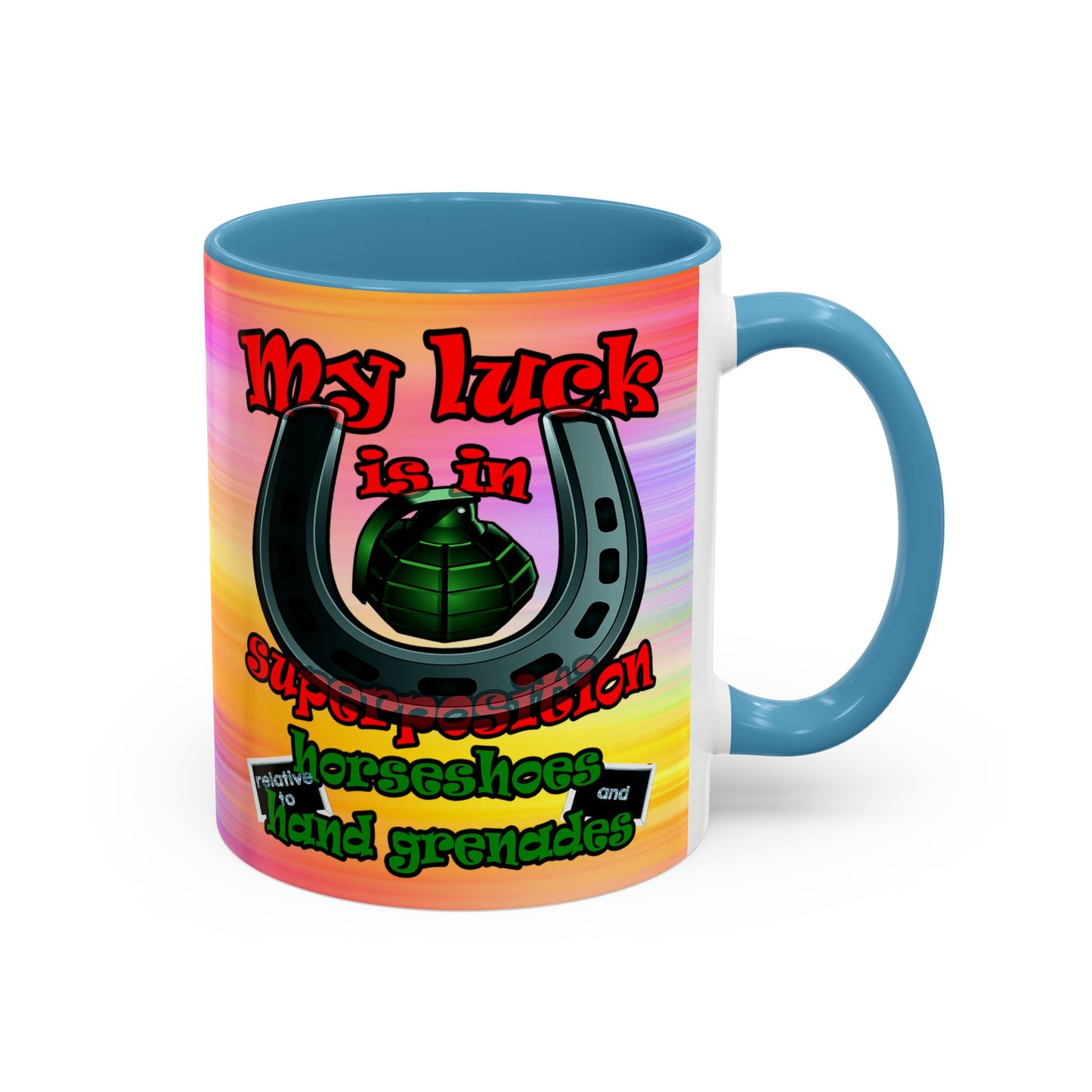 my luck - Accent Mug (color blur)