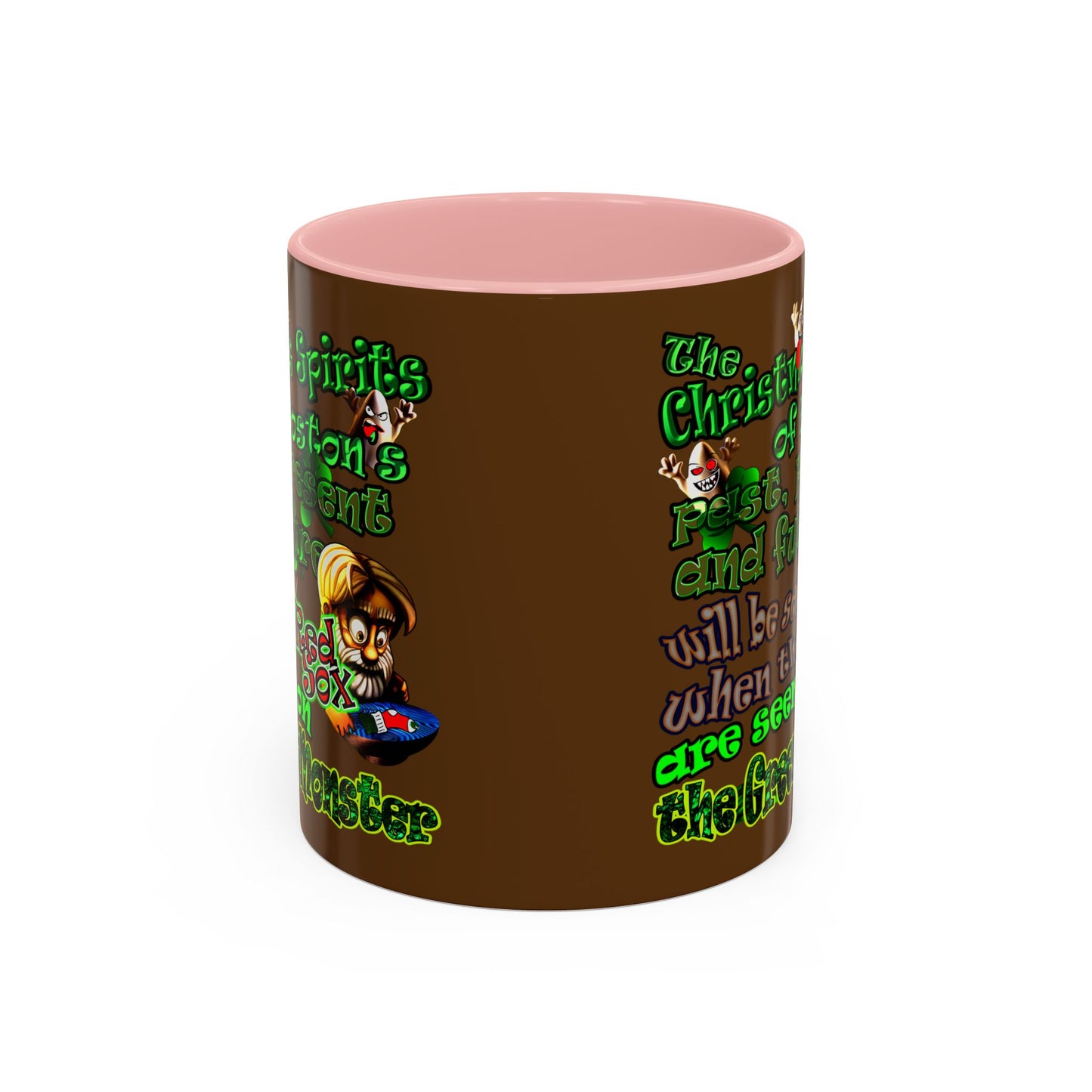 christmas spirits of boston - Accent Mug (brown)