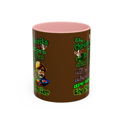 christmas spirits of boston - Accent Mug (brown)