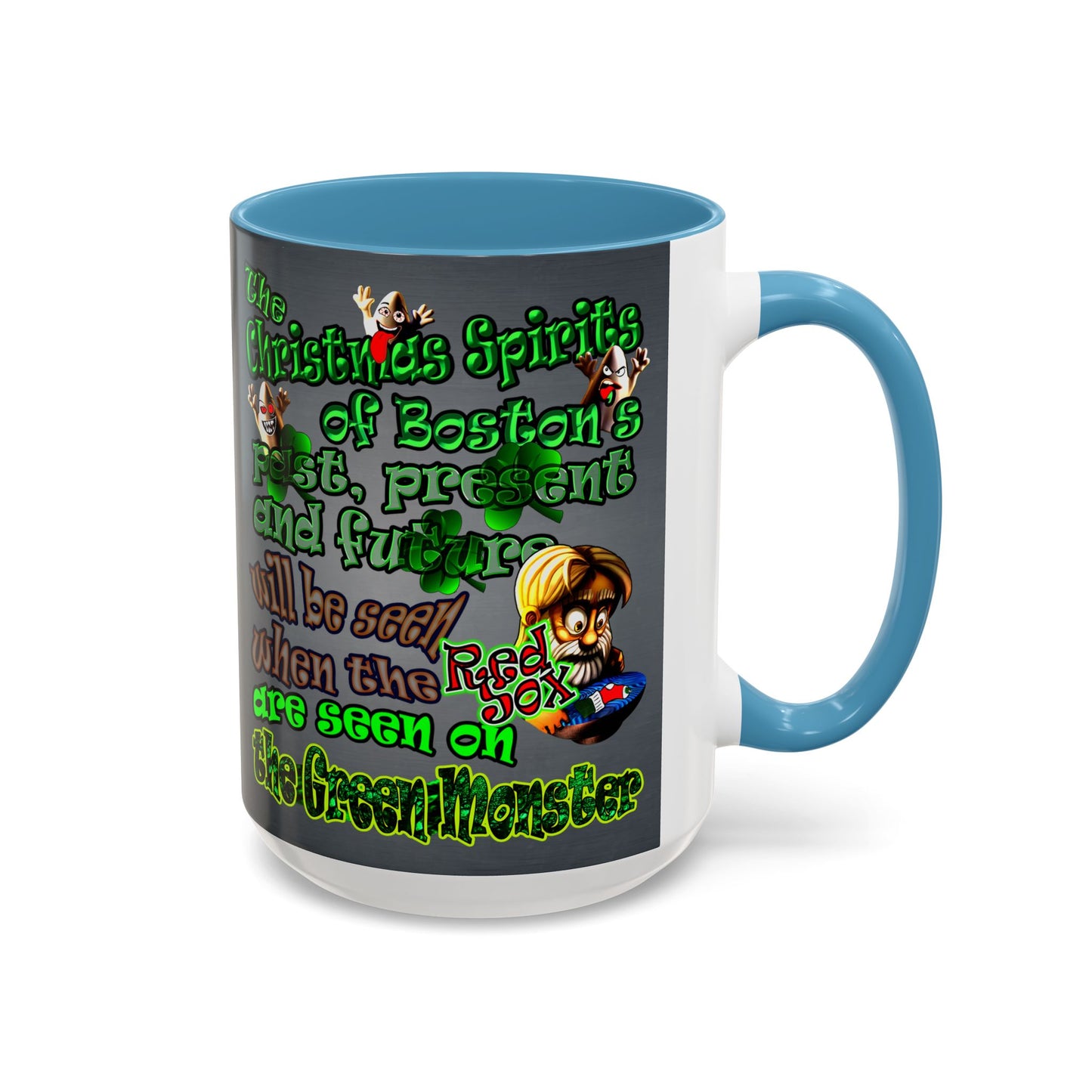 christmas spirits of boston - Accent Mug (grey-light grey)