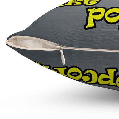 popping like popcorn - Spun Polyester Square Pillow - (grey-light grey)