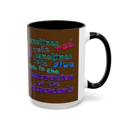 declaration of the independents - Accent Mug (brown)