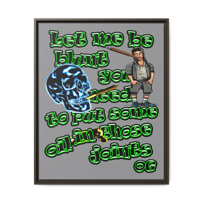 og - framed canvas art (grey)