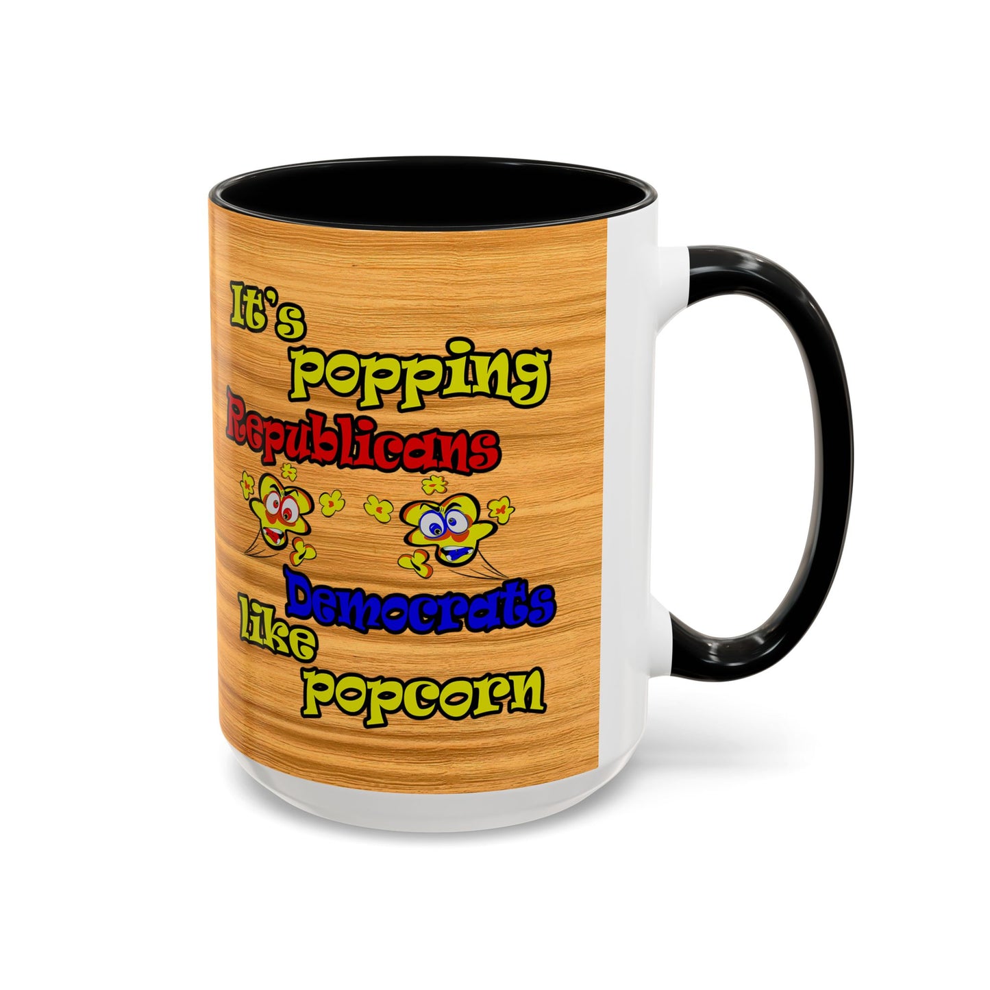 popping like popcorn - Accent Mug (butterscotch wood finish)