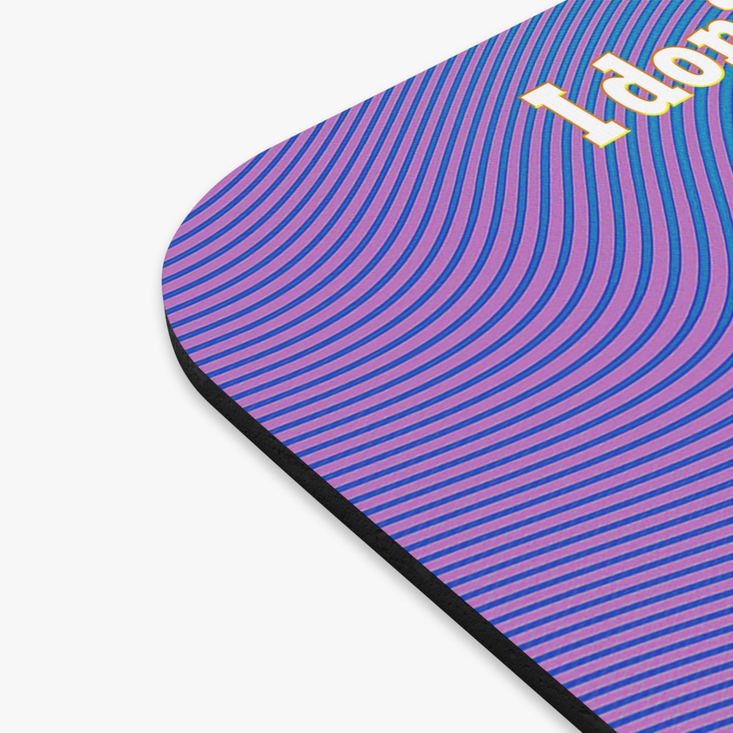 I don't care that your grey - Mouse Pad (Rectangle) (light blue-purple wave)