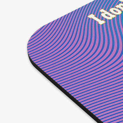 I don't care that your grey - Mouse Pad (Rectangle) (light blue-purple wave)
