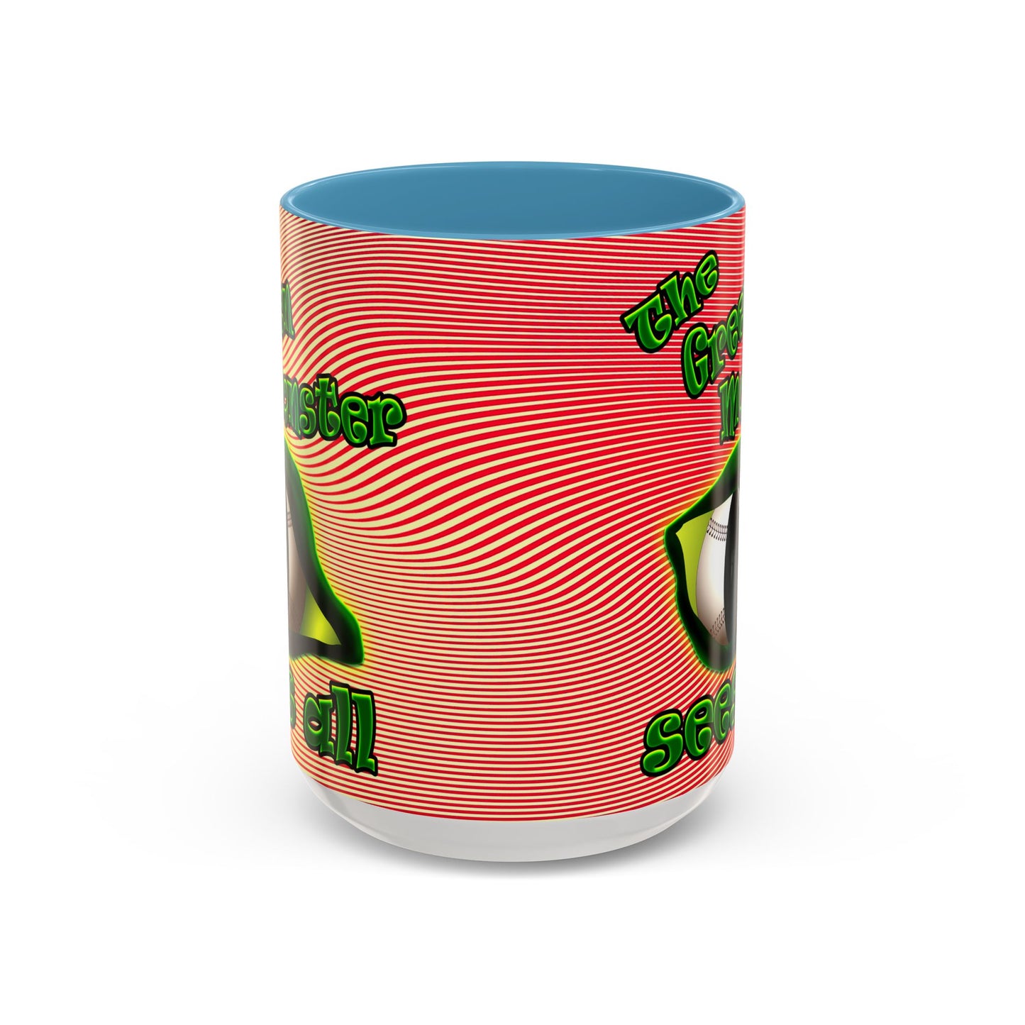 green monster - Accent Mug (yellow-orange wave)