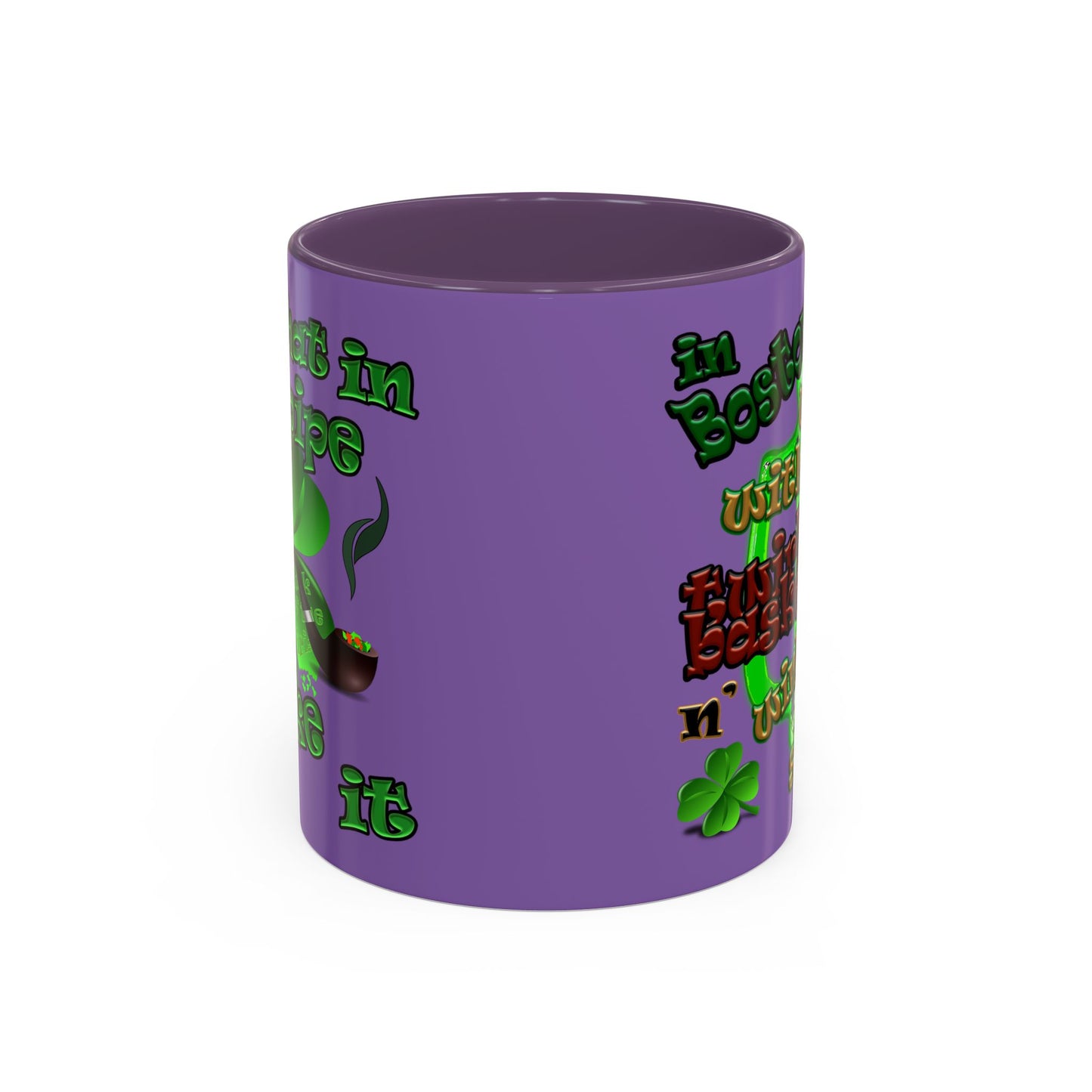celtics logo - Accent Mug (light purple)