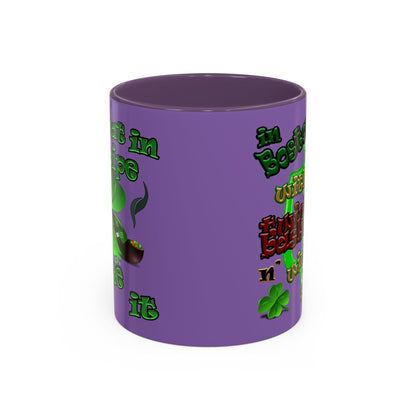 celtics logo - Accent Mug (light purple)