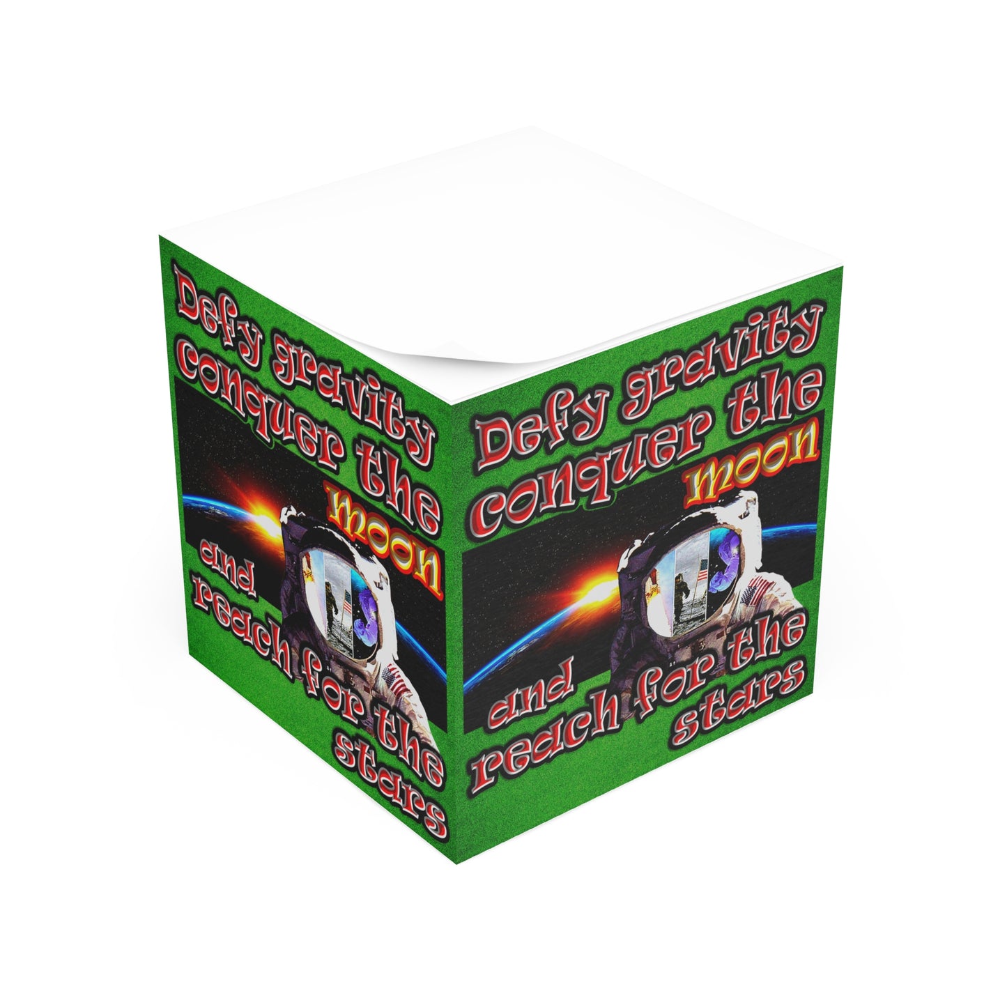 defy conquer reach - note cube (green turf)