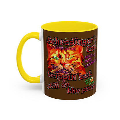 schrodinger's cat - Accent Mug (brown)