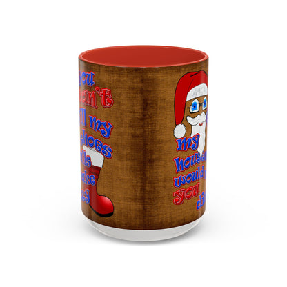 santa's shoes - Accent Mug (brown papyrus)