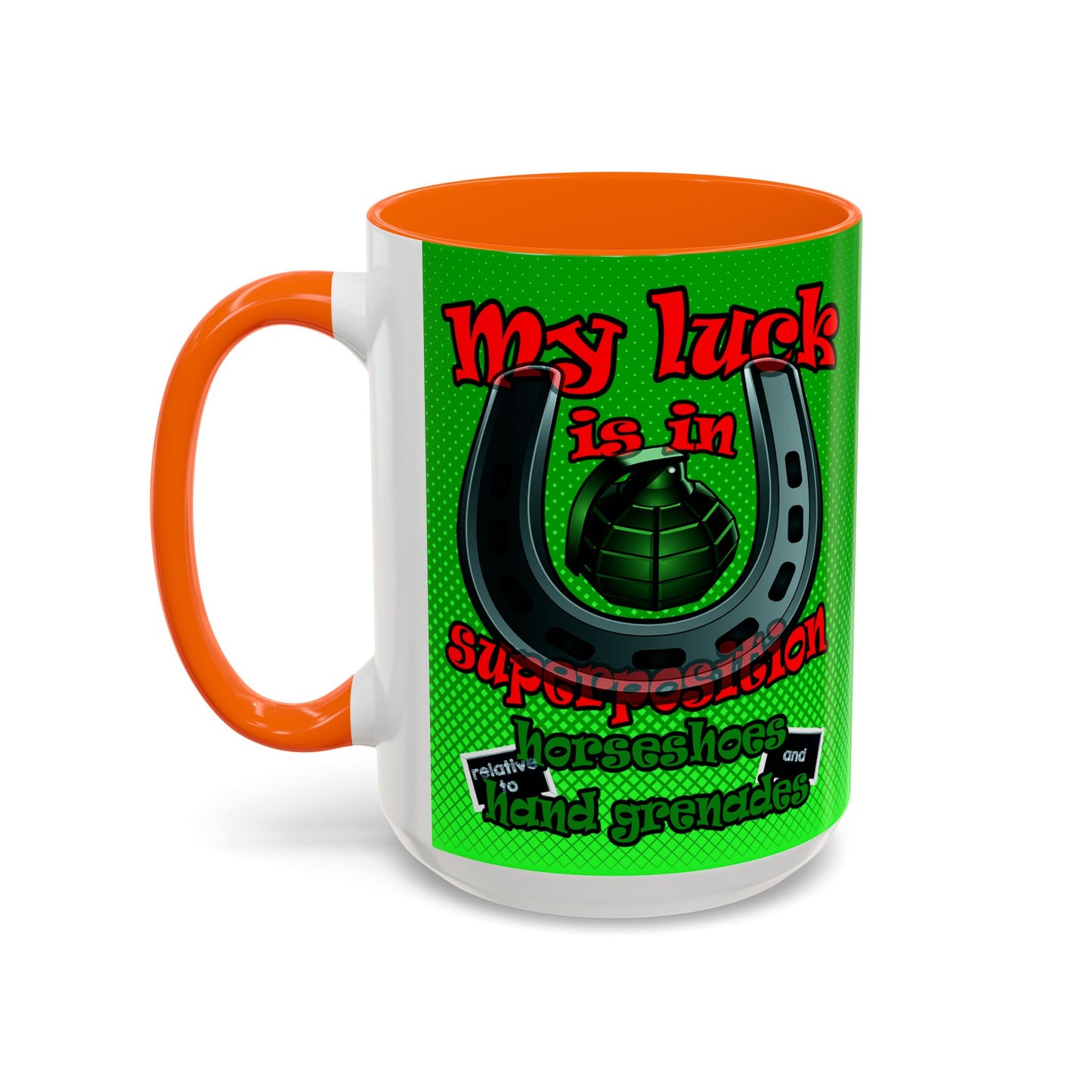 my luck - Accent Mug (logo green)