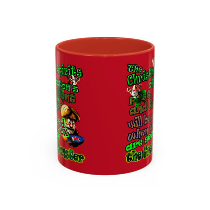 christmas spirits of boston - Accent Mug (dark red)