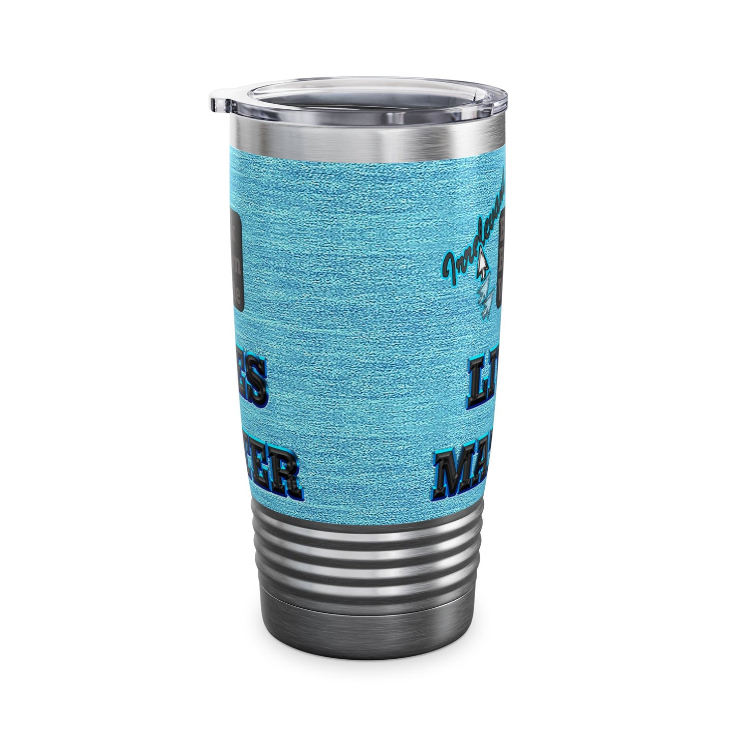 irrelevant - Ringneck Tumbler, 20oz (faded blue)