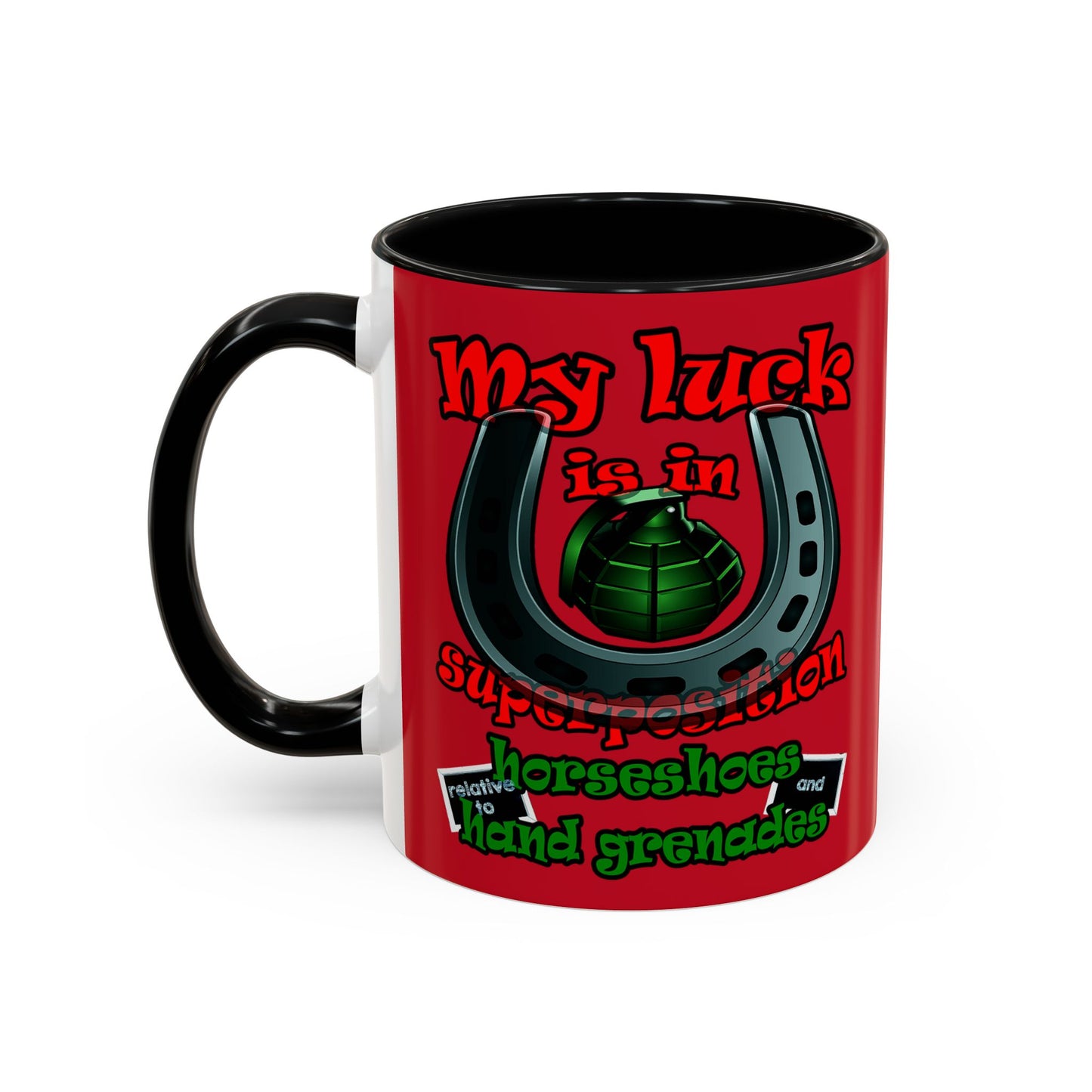 my luck - Accent Mug (dark red)