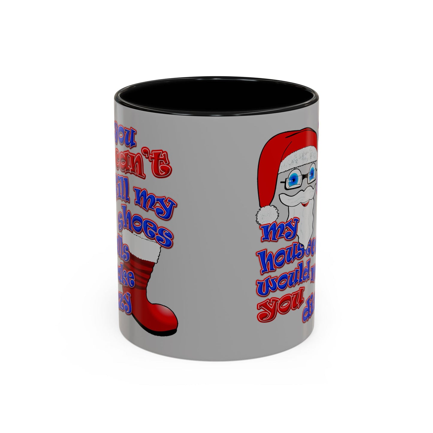 santa's shoes - Accent Mug (light grey)