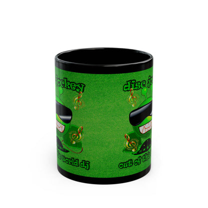 disc jockey - Black Mug (green turf)