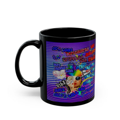 drop the beat - Black Mug (purple wave)