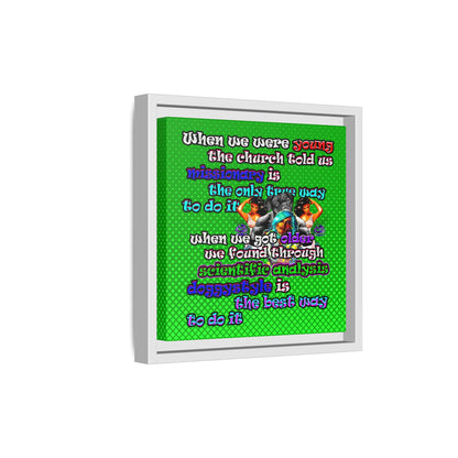 doggystyle - framed canvas art (logo green)
