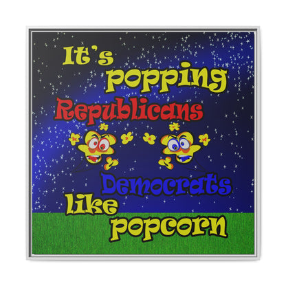 popping like popcorn - framed canvas art ('snoops' background)