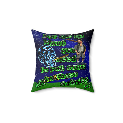 og - Spun Polyester Square Pillow - ('snoops' background)