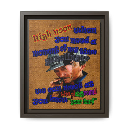 high noon - framed canvas art (brown papyrus)