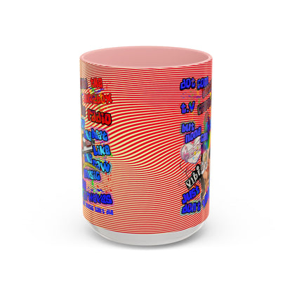 drop the beat - Accent Mug (yellow-orange wave)