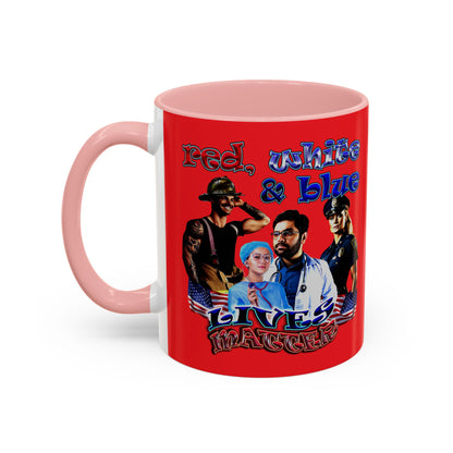 rw&b lives matter - Accent Mug (red)