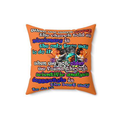 doggystyle - Faux Suede Square Pillow - (crusta)