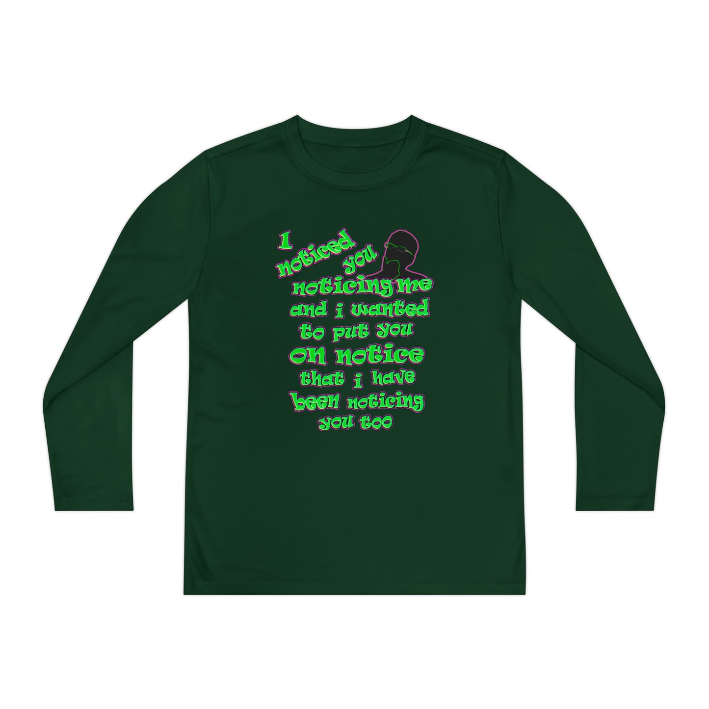 noticed you noticing - Youth Long Sleeve Competitor Tee
