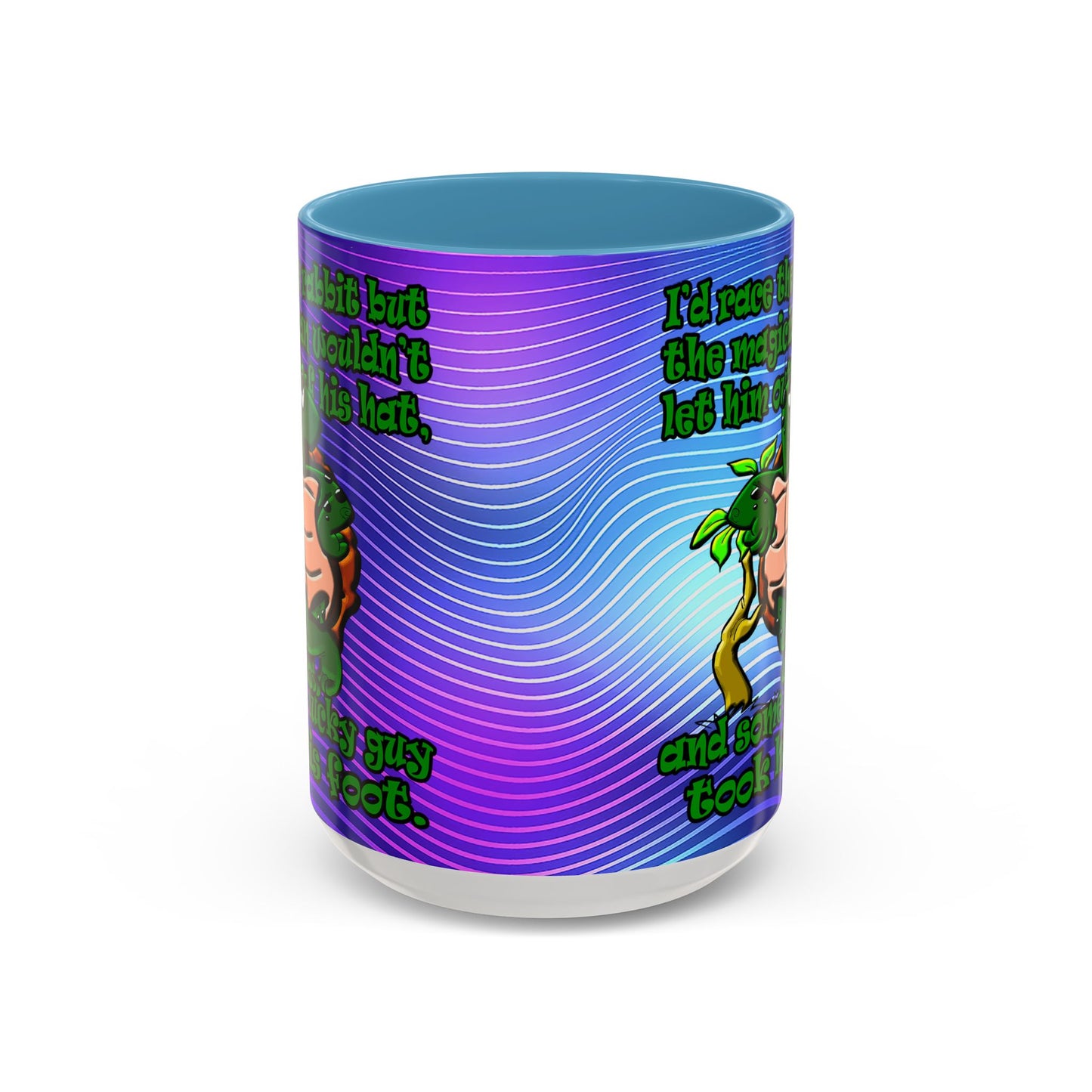 turtle race - Accent Mug (purple wave)